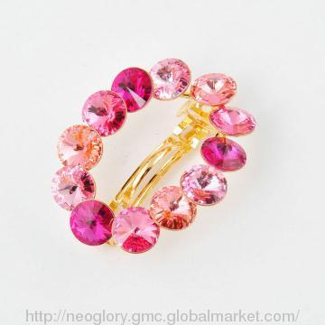 gold-plated fashion zinc-alloy hair pin  with shining Swarovski stone