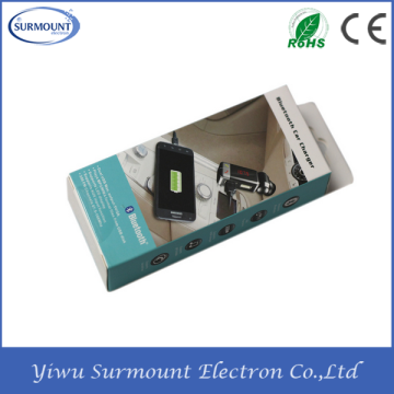2016 Bluetooth FM transmitter with dual USB car charger BC06