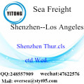 Consolidación de LCL del puerto de Shenzhen a Los Ángeles