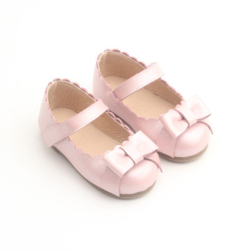 Bow-knot Real Leather Children Girl Dress Shoes