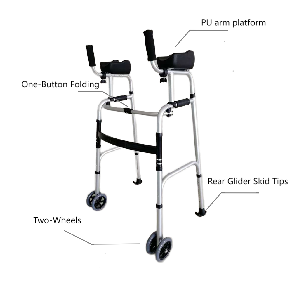 Special Four-Wheel Anti-Fall Elderly Walker & Rollator Mobility Aid for Disabled Rehabilitation Training Front Wheeled Walkers2
