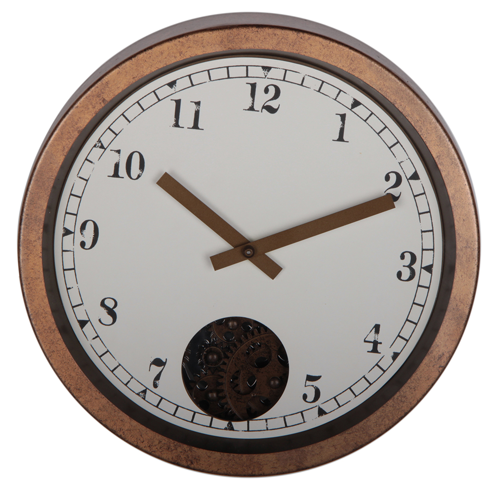 Retro 12 Inches Rustic Gear Wall Clock