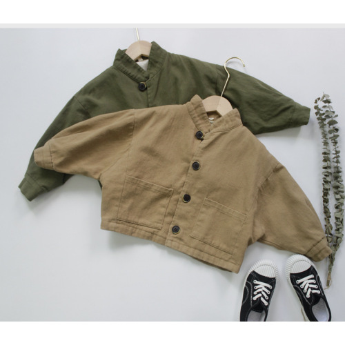 Autumn Children's Jacket Bat Sleeve Cotton Linen Jacket