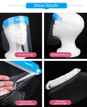 Escudo de proteção facial resistente ao calor para spray