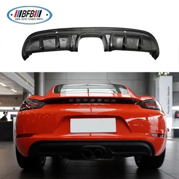 Real Dry Carbon Fiber Rear Lip Diffuser for Porsche 718 Boxster/Cayman 2016-2018