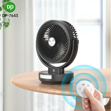 5.5 Inch Rechargeable Table Fan with LED Light and Remote Control