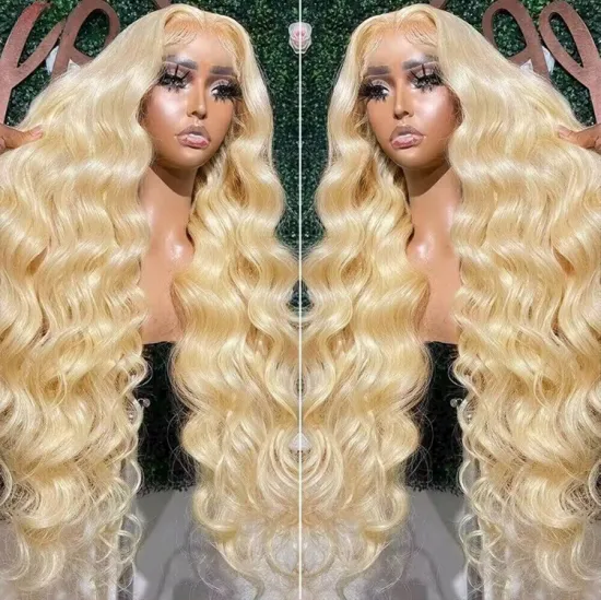 Density HD Full Lace Front Wig 13x6 360 Transparent Honey Blonde Brazilian Lace Front Human Hair