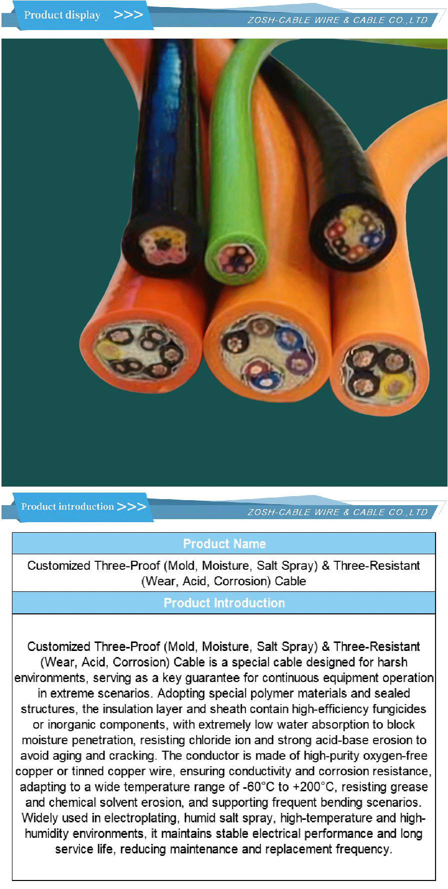 Special customized cable-xiangqing1-ZS078