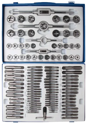 VIKTEC 110PCS Bearing Steel & Metric Tap and Die Kit
