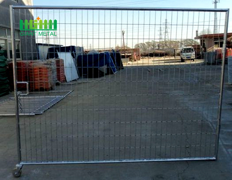 Galvanised temporary fence brace