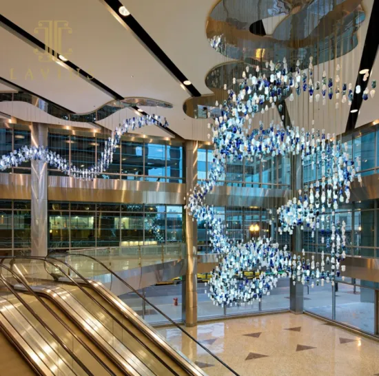 Customized LED ceiling lobby chandelier