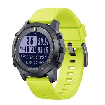 100m Waterproof Free Diving Watch with Compass - 316 Stainless Steel Diving Computer Sports Watch for Men