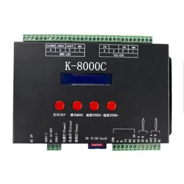K-8000C 8 Ports SPI DMX Programmable RGB LED Controller