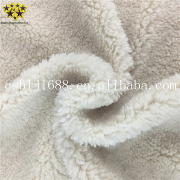 Milk White Color Baolijie Company Direct Supplier Microfiber Shu Velveteen Coral Fleece Fabric Used For Hair Band And Blanket