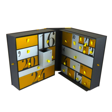24pc Black Paper Ulang Tahun Acara Hadiah Advent Calendar