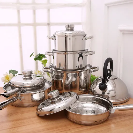 13PCS High Quality Cookware Food Grade Stainless Steel Pot Set