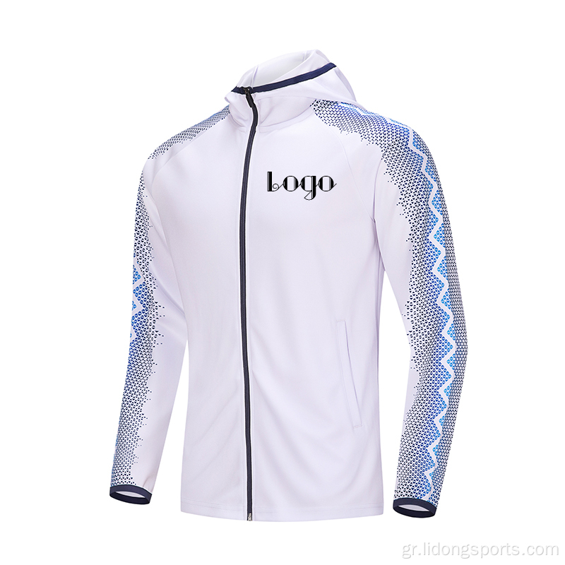 Το ελαφρύ ανδρικό πολυεστέρα Pullover Hoodie Sport Jacket