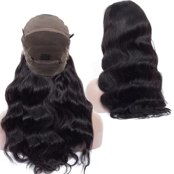 Unprocessed Brazilian Human Hair Full Lace Wig OEM Vendors Water Wave Virgin Cuticle Aligned Full Swiss Lace 100% Human Hair Wig