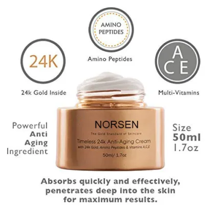 24K Gold Face Anti-Aging Cream - Korean Whiting Skin Cosmetics Private Label