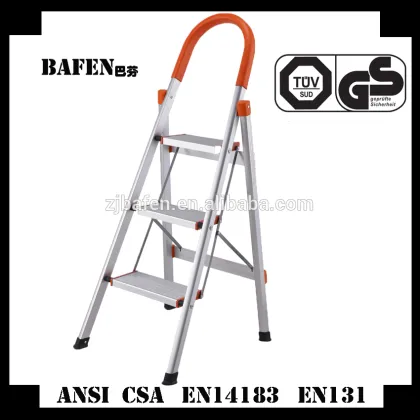 Household aluminum folding ladder,Adjustable decorative step ladders, Multi purpose folding step ladders