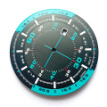 Dial de estilo deportivo azul y negro para reloj