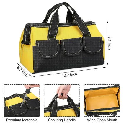 Customized 1680d Polyester Multipocket Tool Bag for Organizing Craftsman & Electrician Supplies