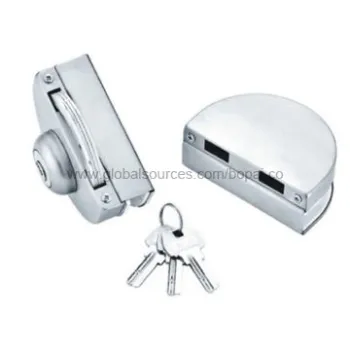 Glass door lock, used for double glass door, with twist, made of die-cast alloy