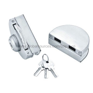 Glass door lock, used for double glass door, with twist, made of die-cast alloy