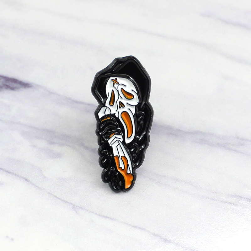 Halloween Enamel Pin Pumpkin Ghost Brooch Trick or Treat Jewelry Soft Enamel Pins Gift for Friends kids