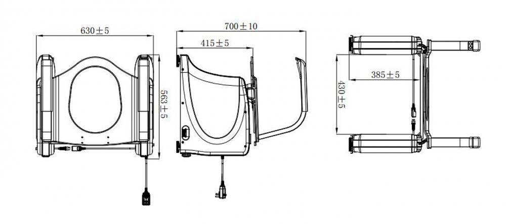 Electric Toilet Seat Lift Dimension