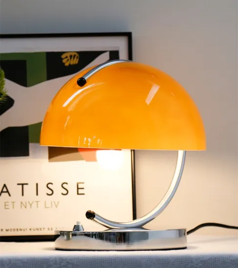 Wholesale Orange Retro Bauhaus Bedroom Table Lamp for Home Decor