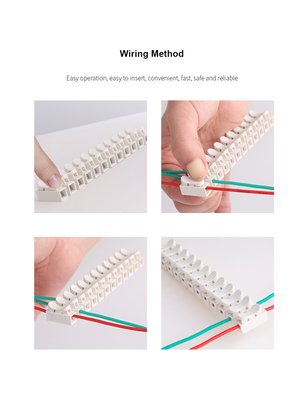 CH Series Press Type Terminal Block-Wiring method