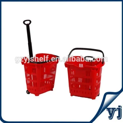 30L shopping basket/plastic shopping baskets wholesale/shopping basket trolley