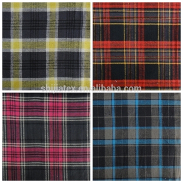 100%cotton stock yarn dyed flannel fabric