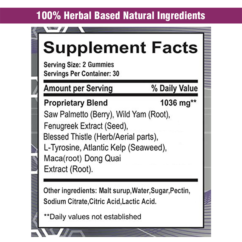 OEM/ODM Natural Vegan Friendly butt enlargement gummies klw gummies for butt and hip enlargement