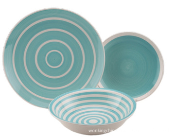 Excellent Cheap Round Dinnerware Geometric Stoneware Sets