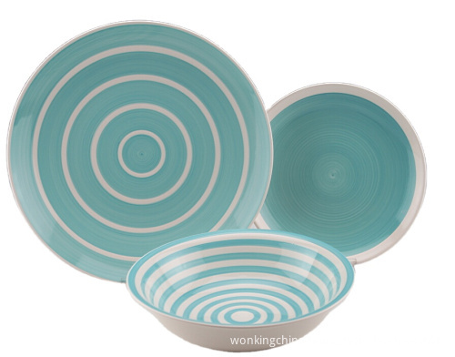 Excellent Cheap Round Dinnerware Geometric Stoneware Sets