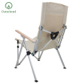 Chaise de camping pliante en aluminium extérieur