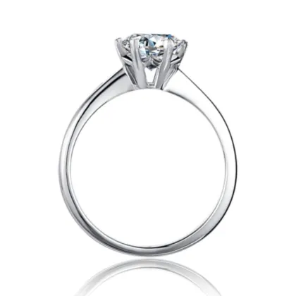Elegant 925 Sterling Silver Moissanite Diamond Heart Ring