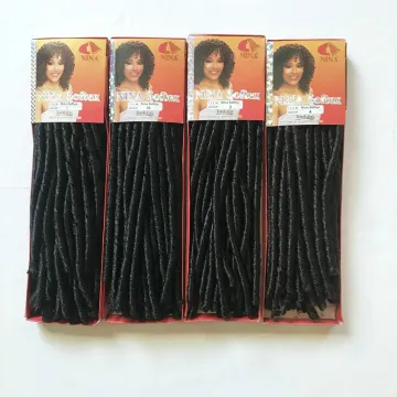 wholesale factory price NINA softex locs faux crochet braids,fire retardant fiber material locs soft dreads braids for american