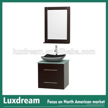 Tiny houses Wall hung bathroom vanity with stone sink