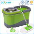 Microfibra Flat Mop Bucket Para Piso Con Mango Telescópico