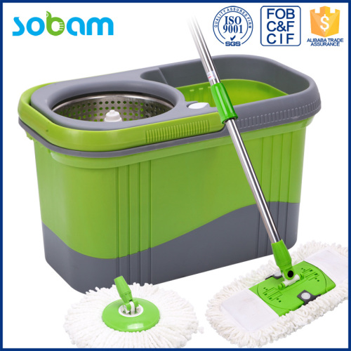 Microfiber Flat Mop Bucket Untuk Lantai Dengan Pemegang Teleskopik