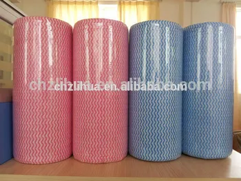 quick to remove stains nonwoven wiping cloth in roll ,ideal for kitchen bathroom cleaning works