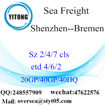 Shenzhen Port Seefracht Versand nach Bremen