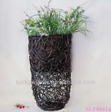 Home decorate bowl shape wicker vase & flower basket