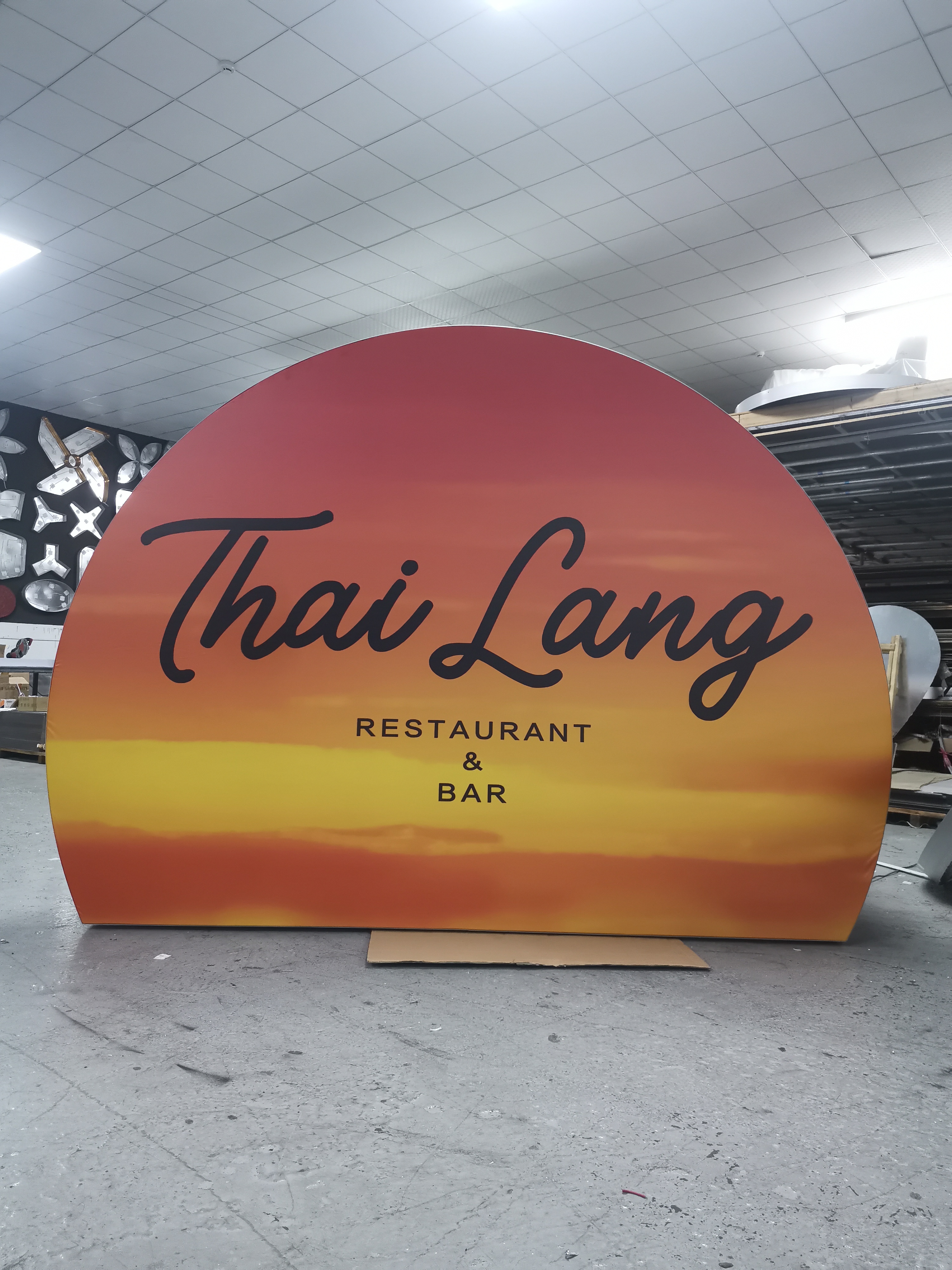 Restaurant advertising light box