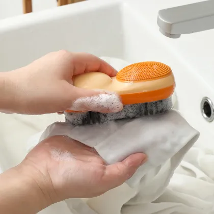 Second Generation Multifunctional Plastic Cleaning Brush for Laundry and Household Use