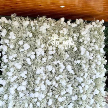 Bảng hoa màu trắng bảng điều khiển nhân tạo cho trang trí đám cưới và sự kiện