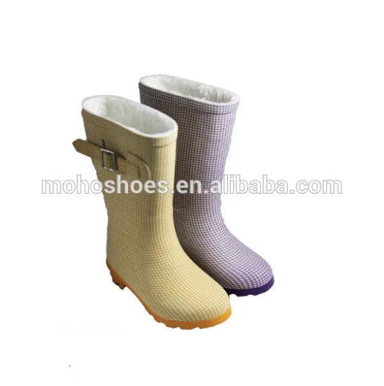 Lovely Kids Rain Boots With Warm Lining,Rubber Rain Boots For Children, Waterproof Rubber Rain Boots